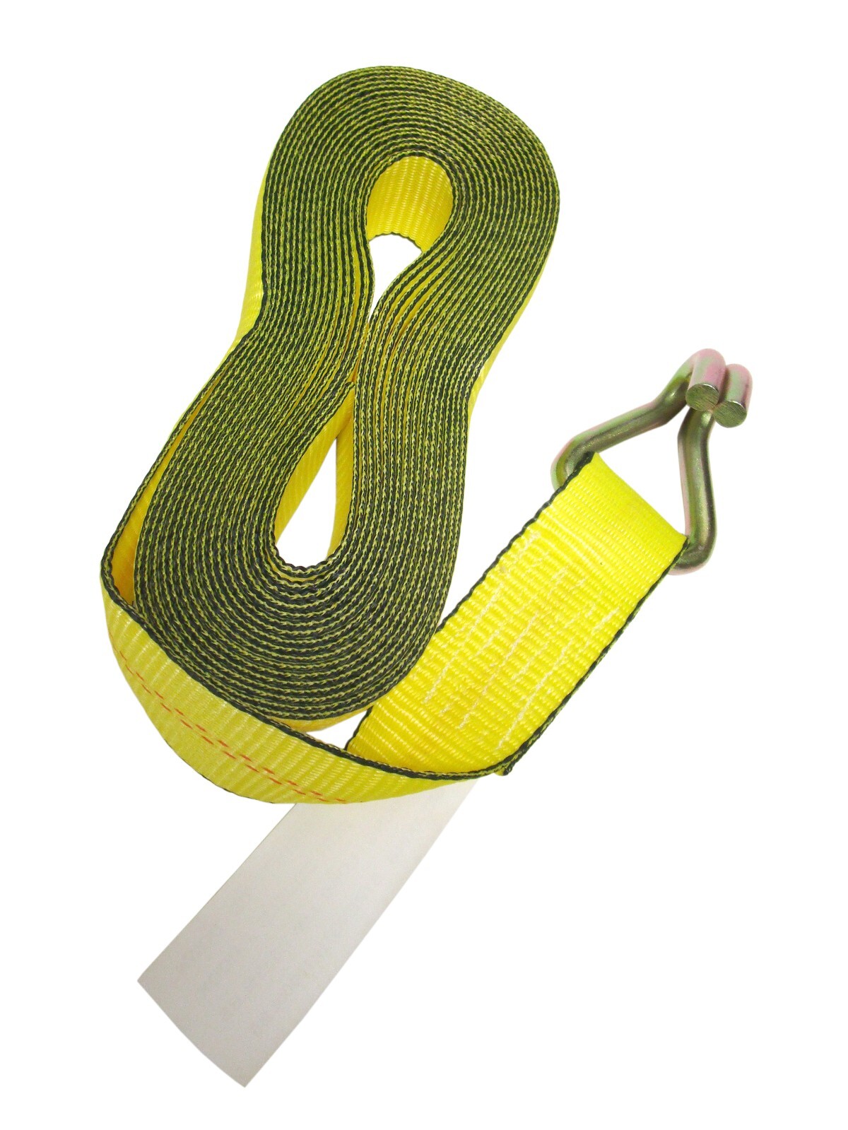 Tie Down Strap 2" x 30 FT with Wire J Hook Replacement Long End Cargo Control