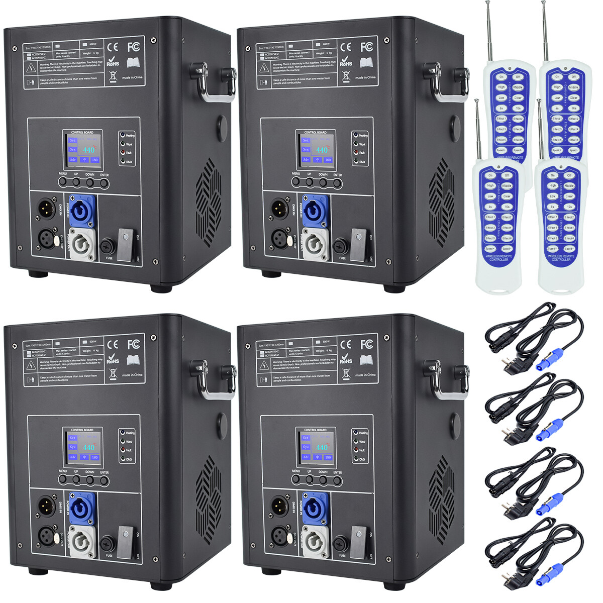 4Packs 750W Larger Cold Spark Machines Stage Effect Machine DJ Event Wedding