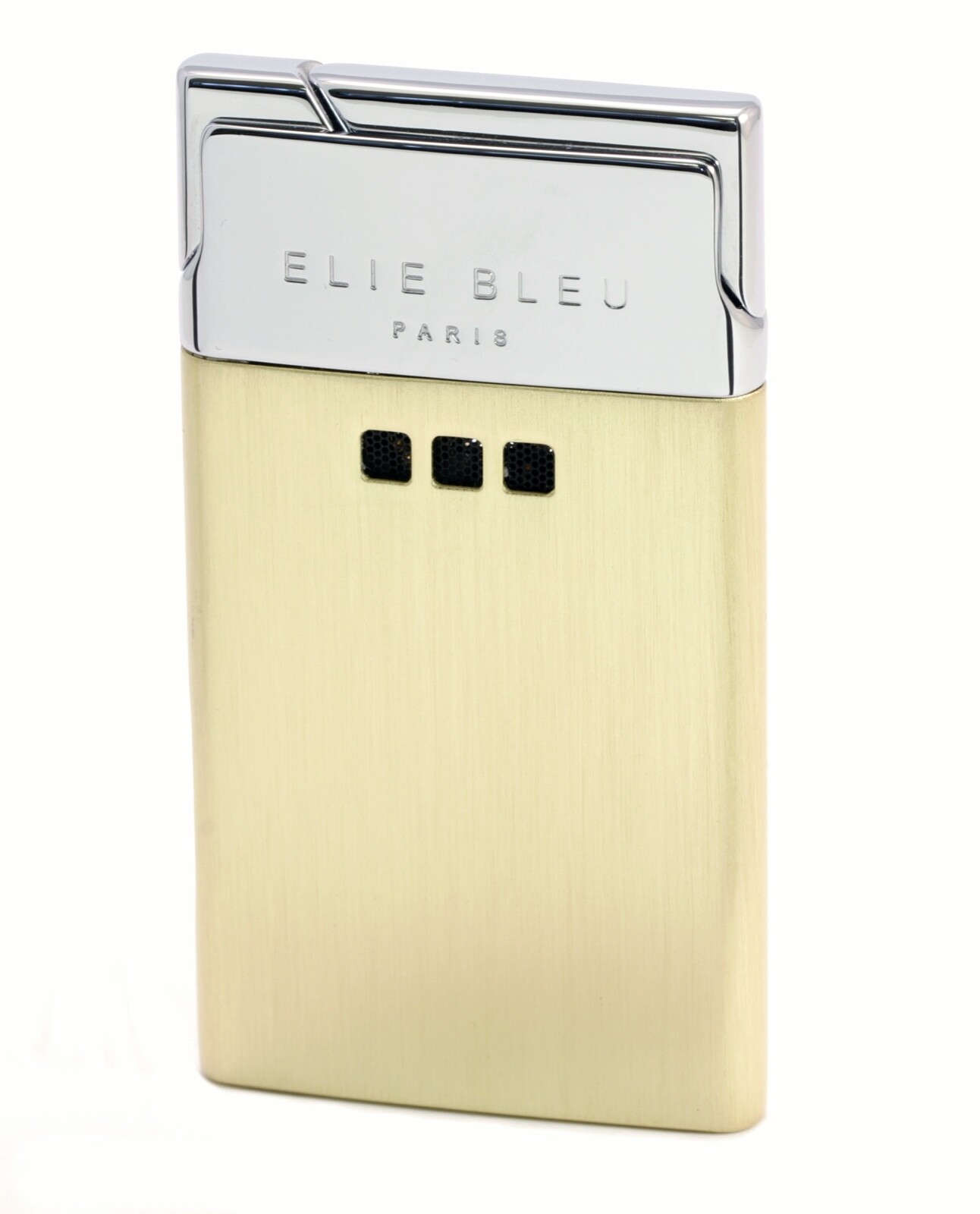 Elie Bleu Delgado Torch Flame Gold & Silver Ultra Slim Lighter, EBJ1104, NIB