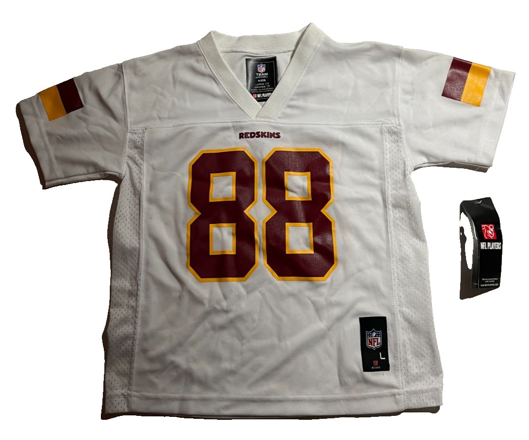 NFL Washington Redskins #88 Garçon Youth Jersey – White – Size Large(7) STAINED