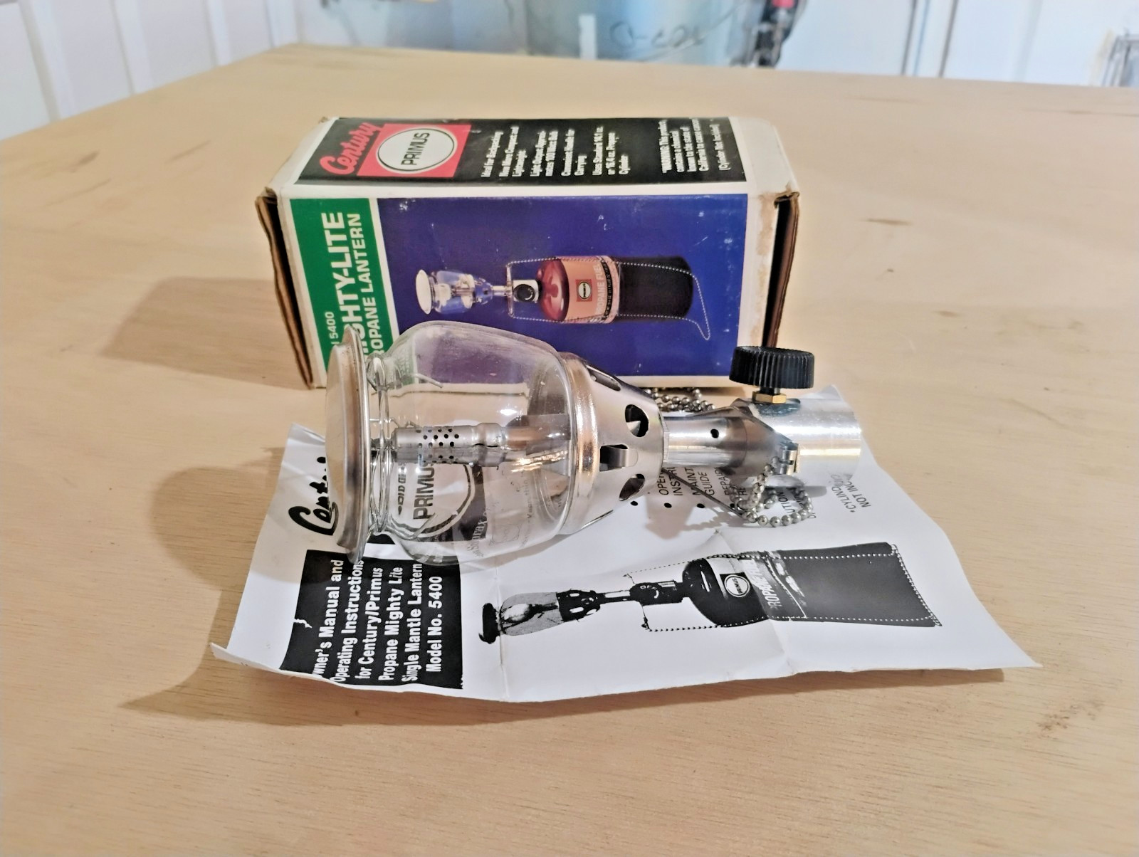 Century Primus Mighty-Lite Propane Lantern Model 5400 Camping Light