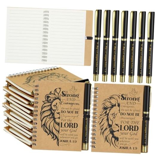 10 Sets Christian Gifts Bulk for Men Include Christian Notebook with
