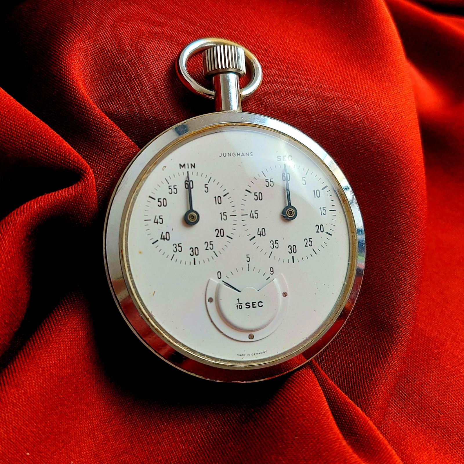 Vintage Stopwatch JUNHGANS One Button Old German Mechanical Stopwatch
