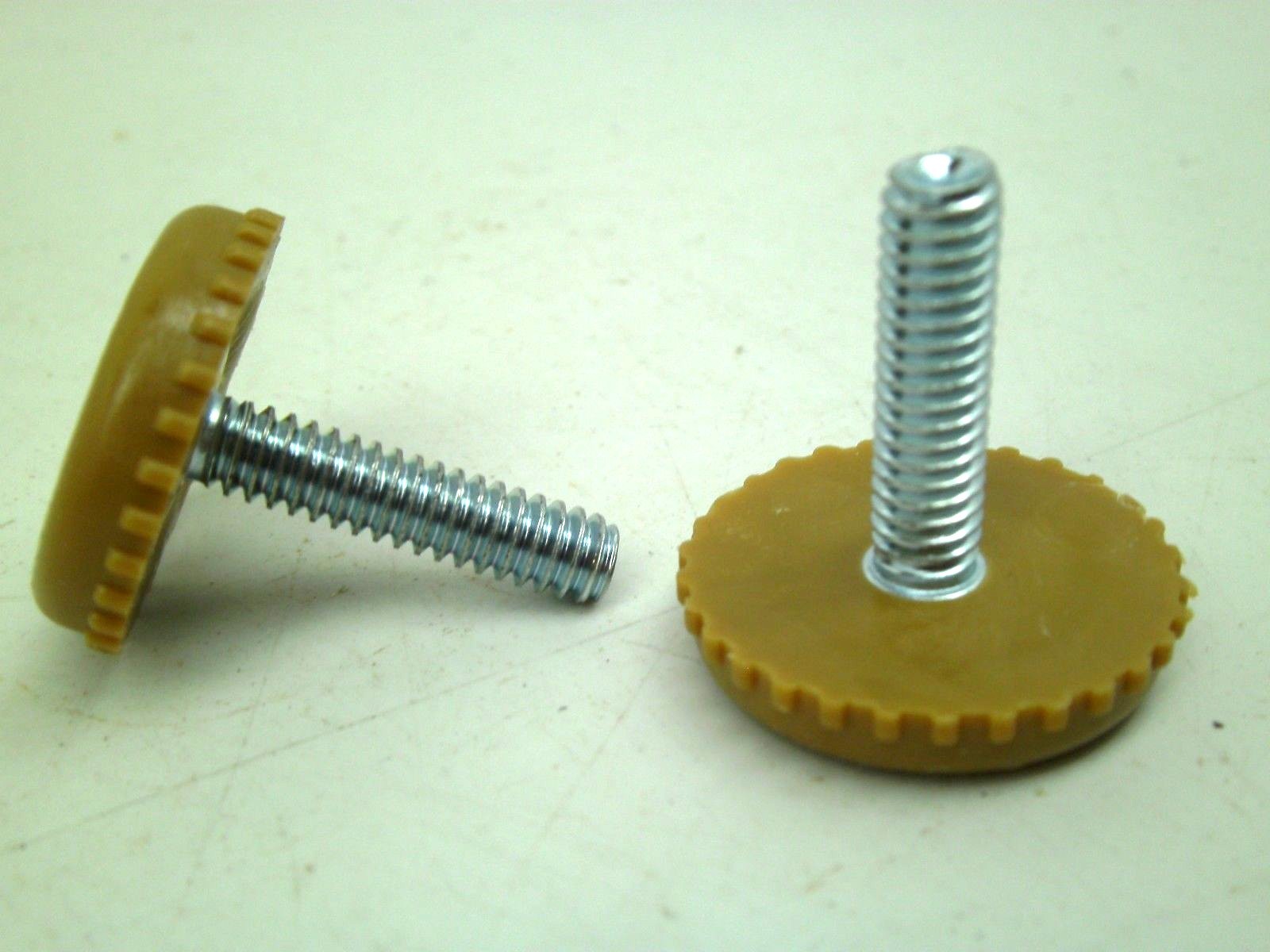12 Threaded Adjustable Chair Floor Glide FEET +INSERTS 1/4-20 x 1" x 1-1/8"