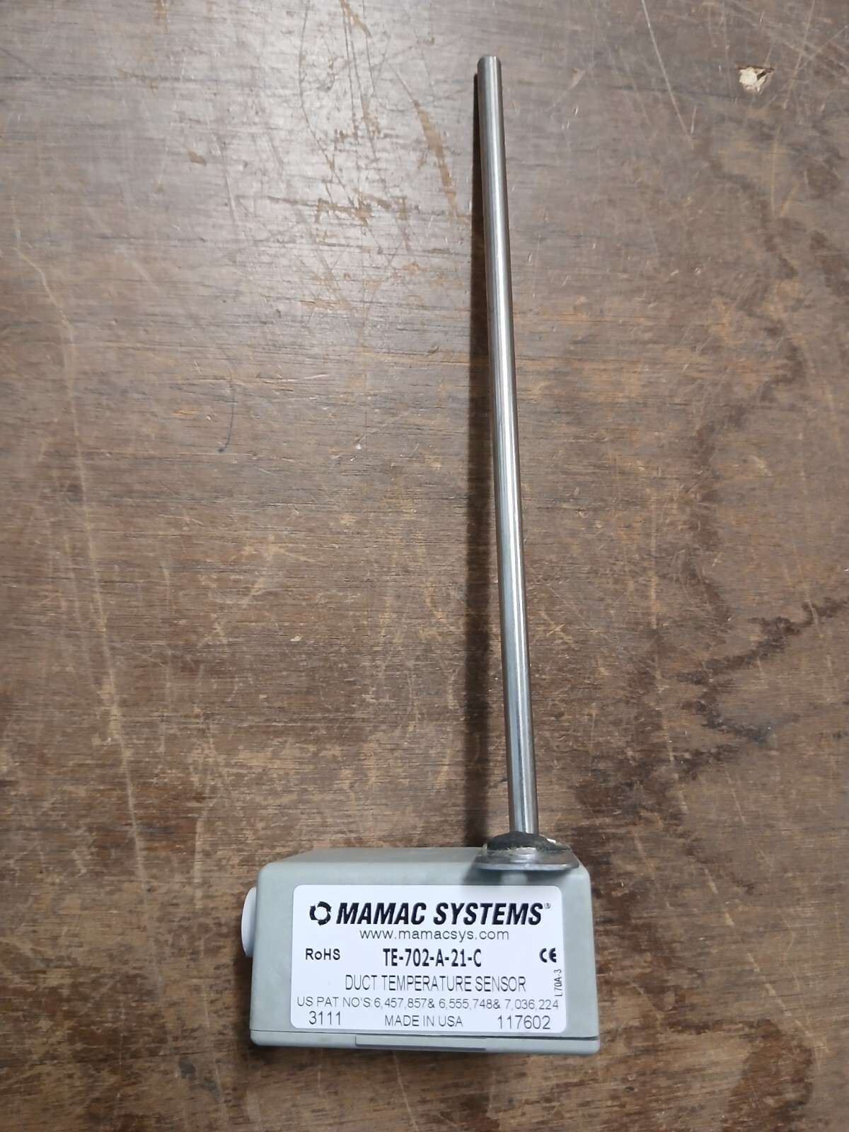 Mamac Systems TE-702-A-21-C Duct Temperature Sensor