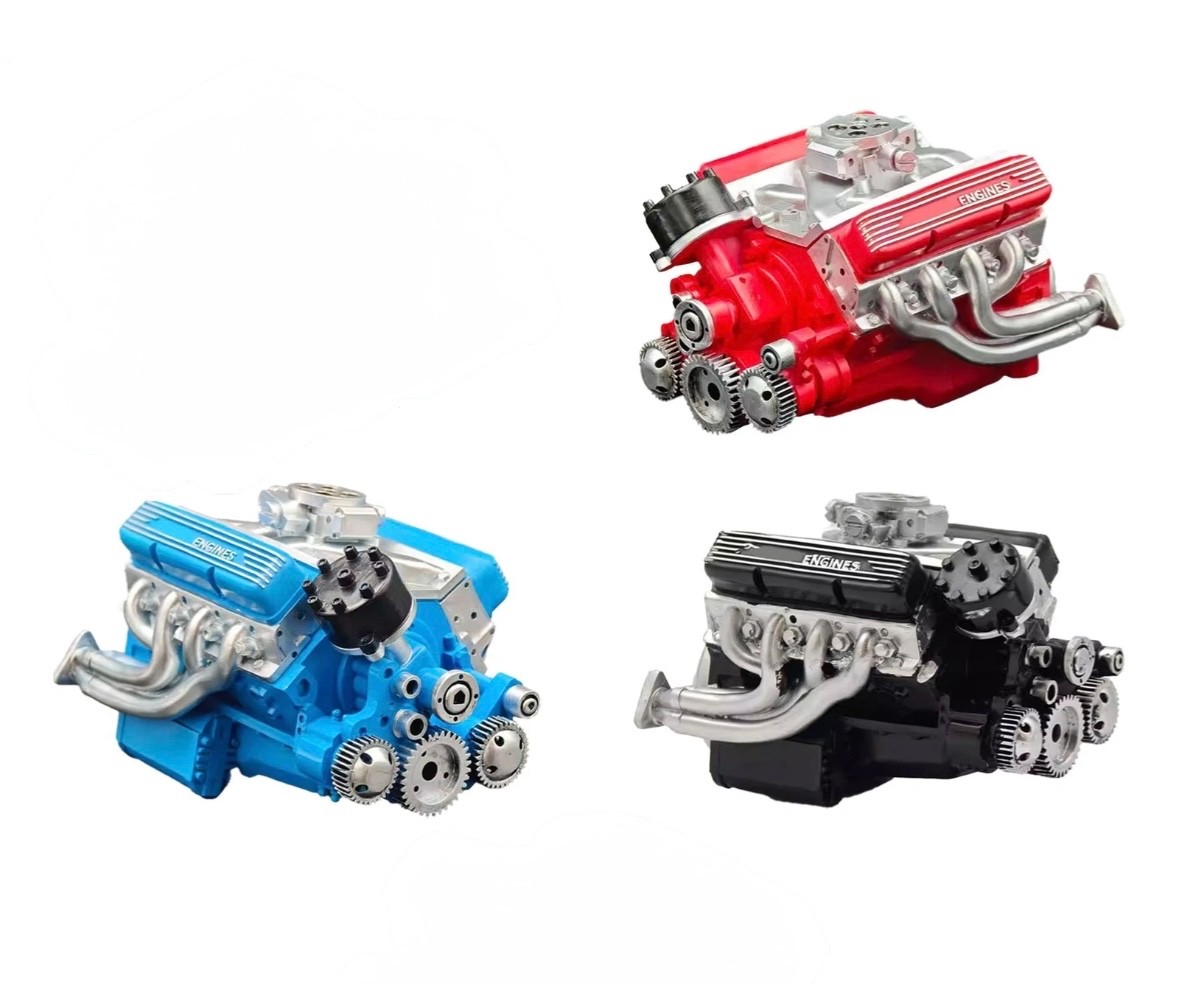 3PK V8 Engine Motorized Model Full Assembly Model Internal Combustion Hobby Gift