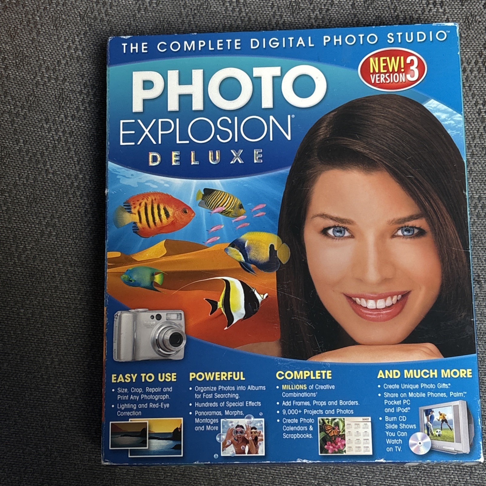 Photo Explosion Deluxe Version 3 PC CD-ROM for Windows XP/Vista New Opened Box