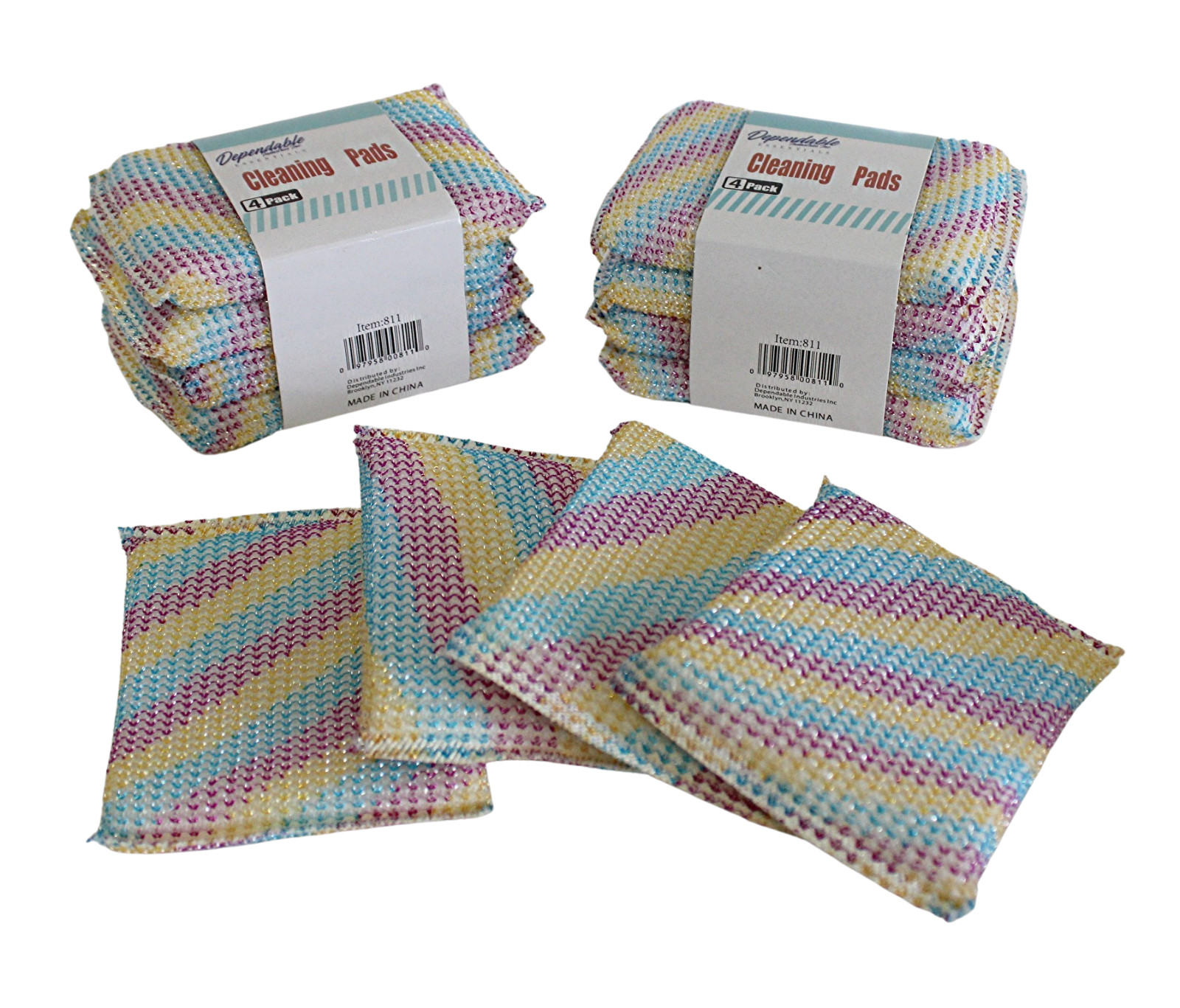 12 pack Scouring Pad Non-Scratch Cleaning Sponges Multi-Purpose Reusable New