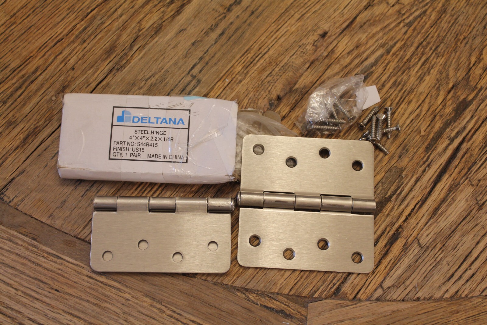 Deltana S44R415 4 X 4 X 0.25 in. Radius Hinge Steel-US15, 1 Set