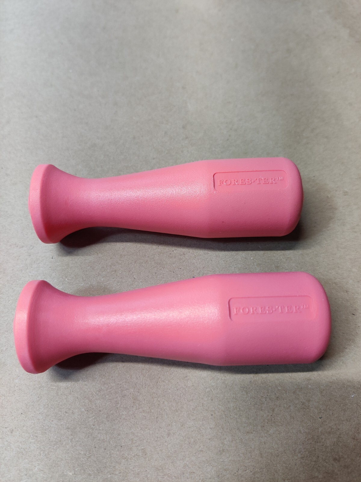 2 Pack Forester Pink Glo Hi-Vis Heavy Duty Plastic Round File Handles