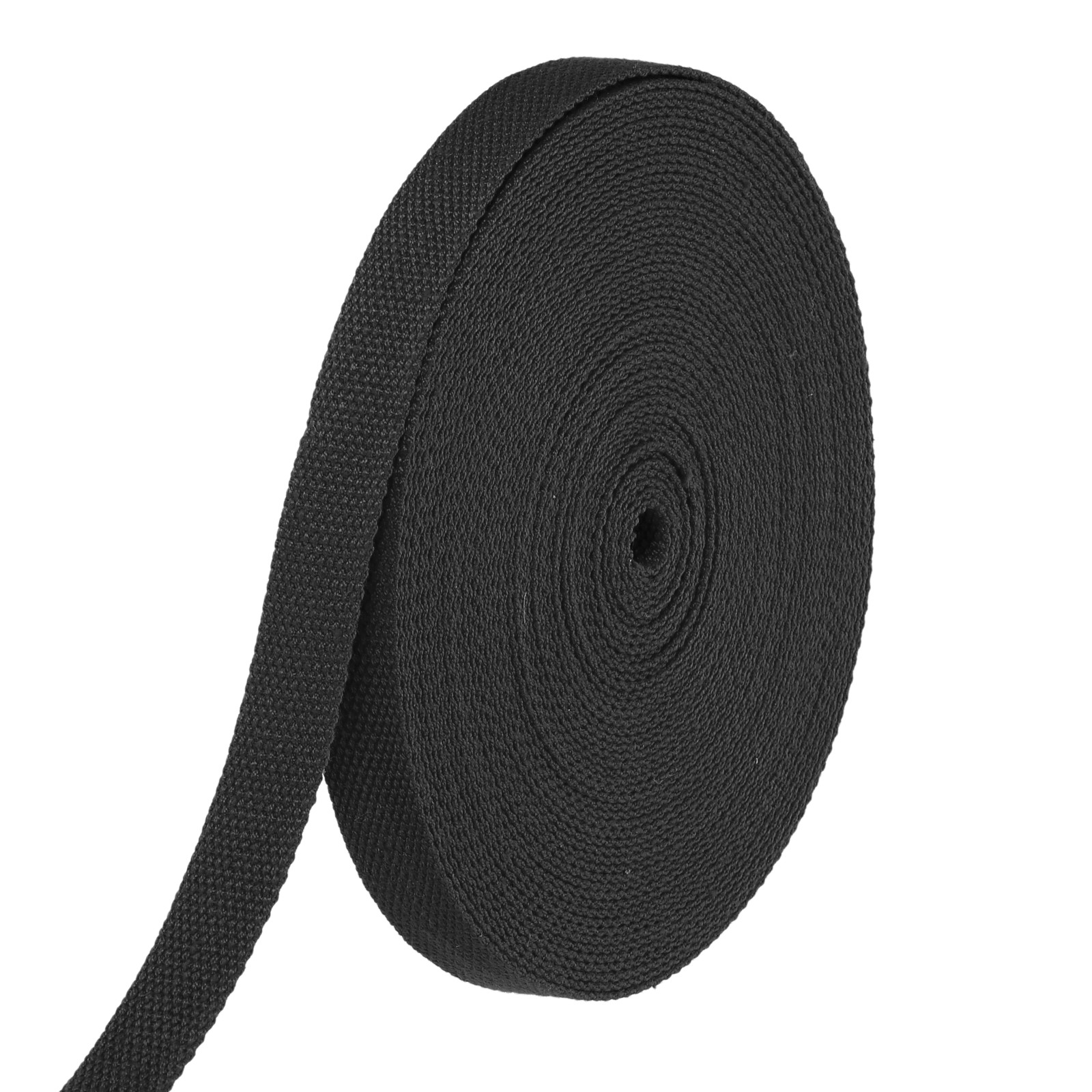 Cotton Webbing 0.8 Inch 15.3 Yard Polyester Cotton Webbing Strap Black