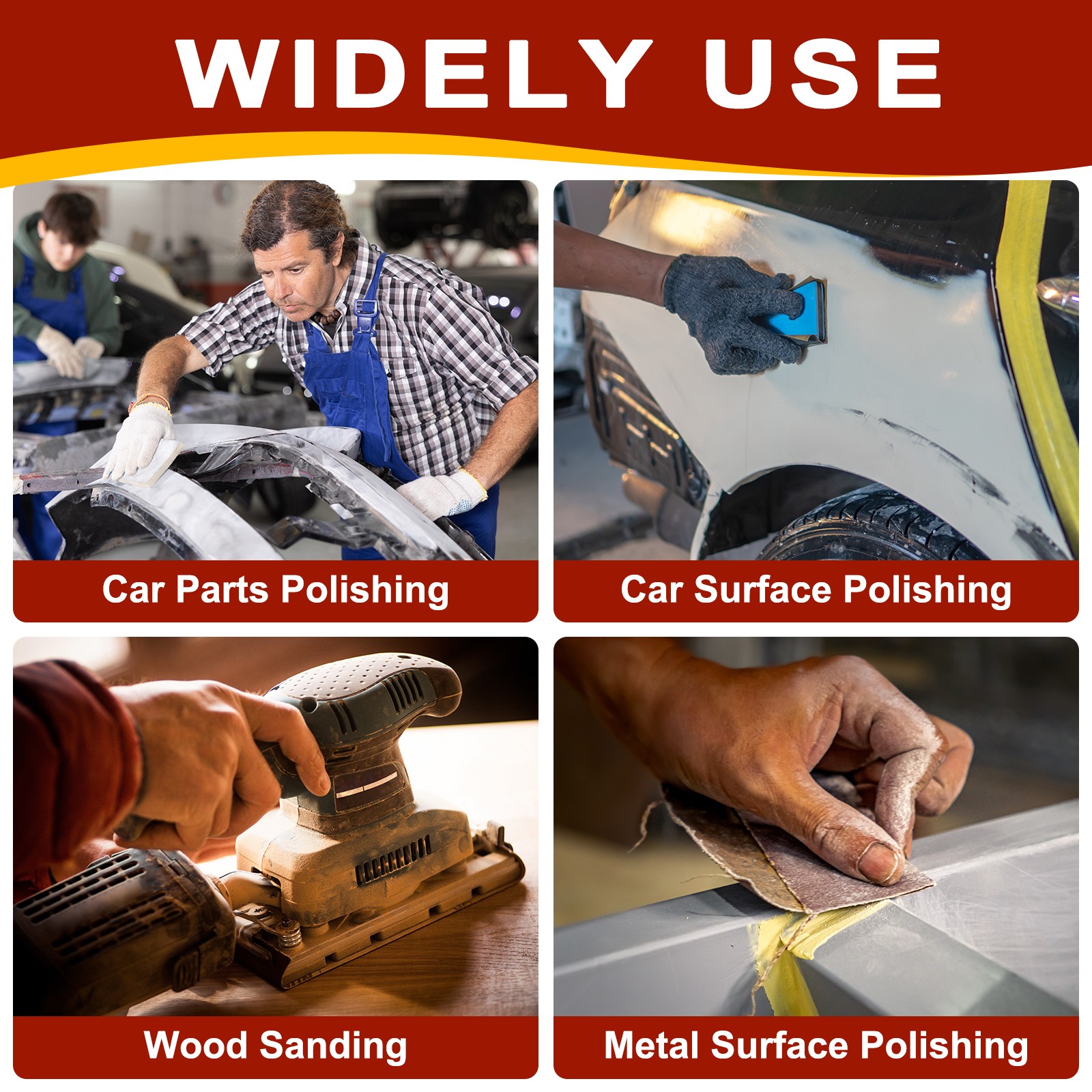 Sandpapers (9" x 11"/229mm x 279mm) 10 Sheet, 120 Grit Wet Dry Sand Paper