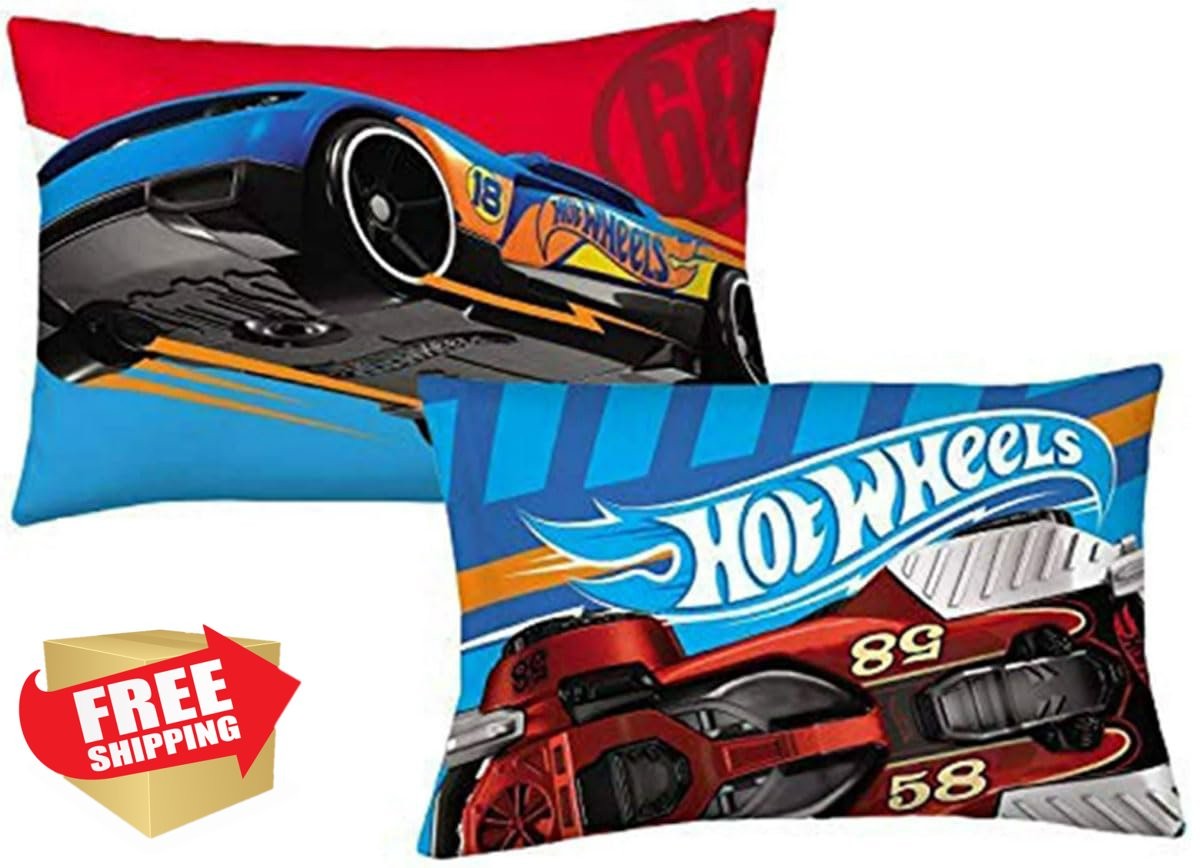 Hot Wheels Fast Pace Pillowcase Reversible 20x30 Inch Kids