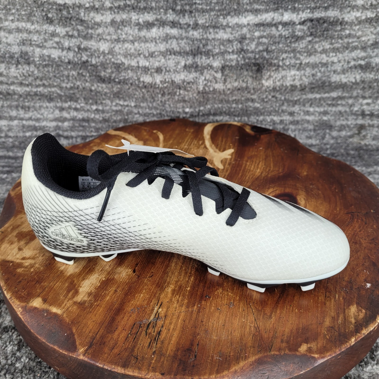 Adidas Ghosted X White/Black Men’s US 5 Soccer Cleat Shoes