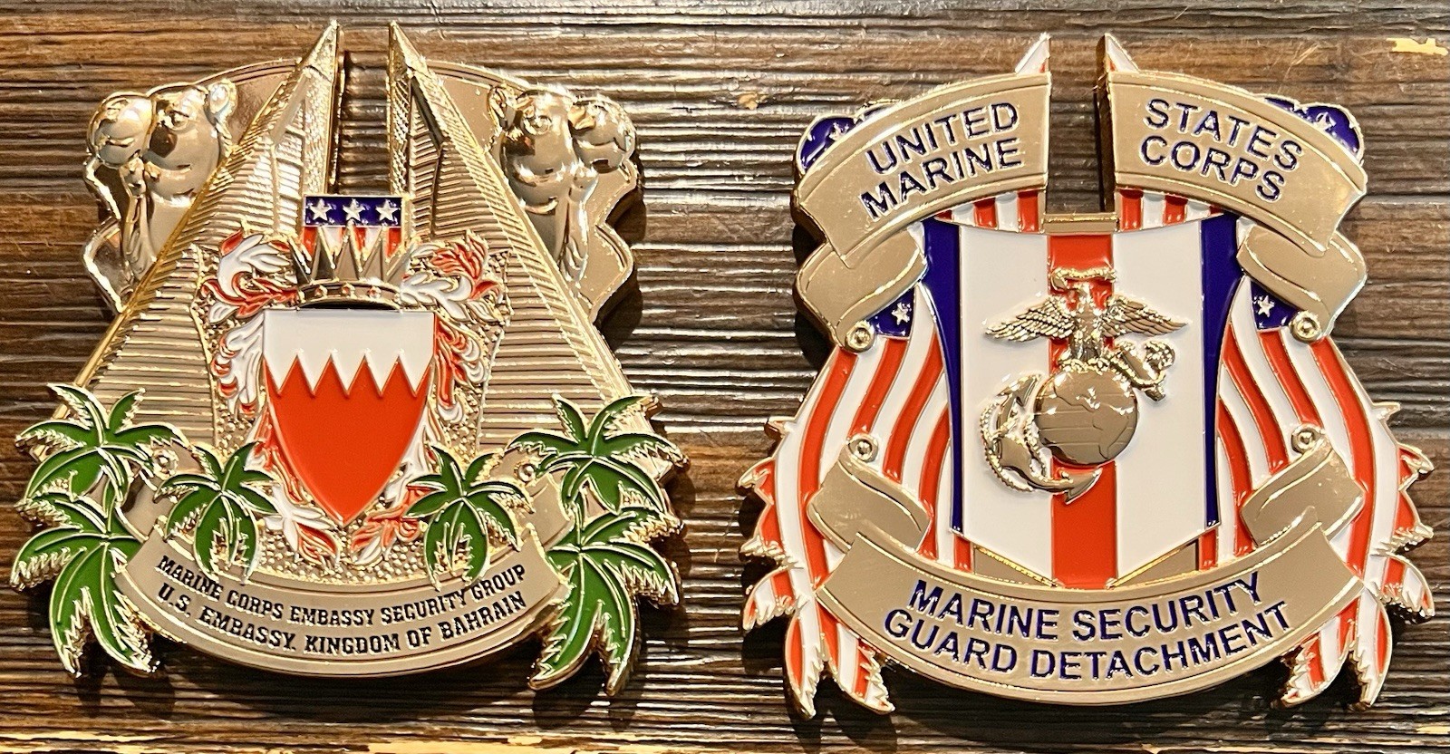 USMC MSG Marine Security Guard Detachment Manama, Bahrain Challenge Coin
