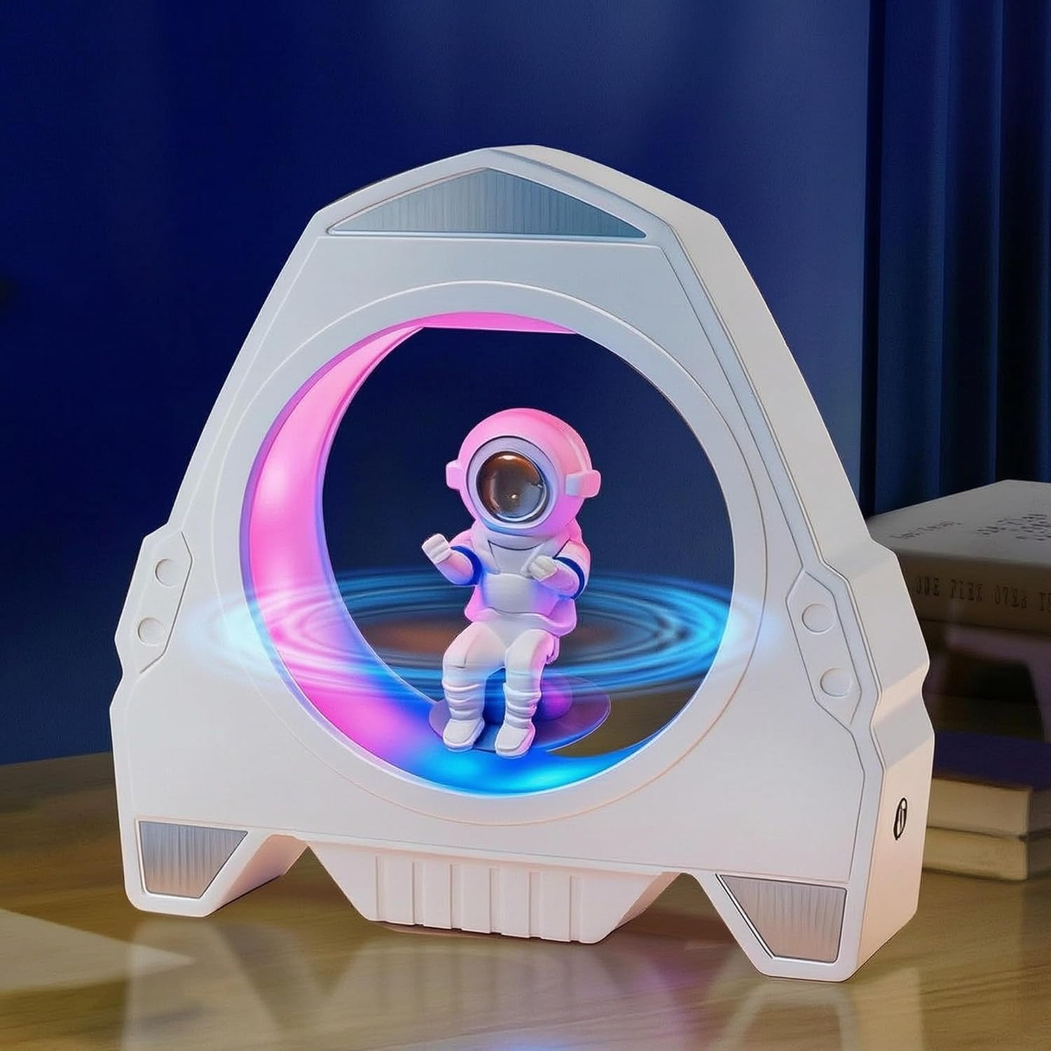 Magnetic Levitation Astronaut Decor,360°Rotating Floating Spaceman with RGB LED