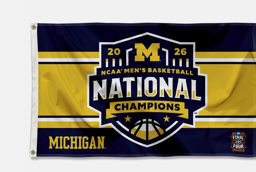 Michigan Wolverines 2026 NCAA Basketball National Champions 3x5 Ft Flag Banner