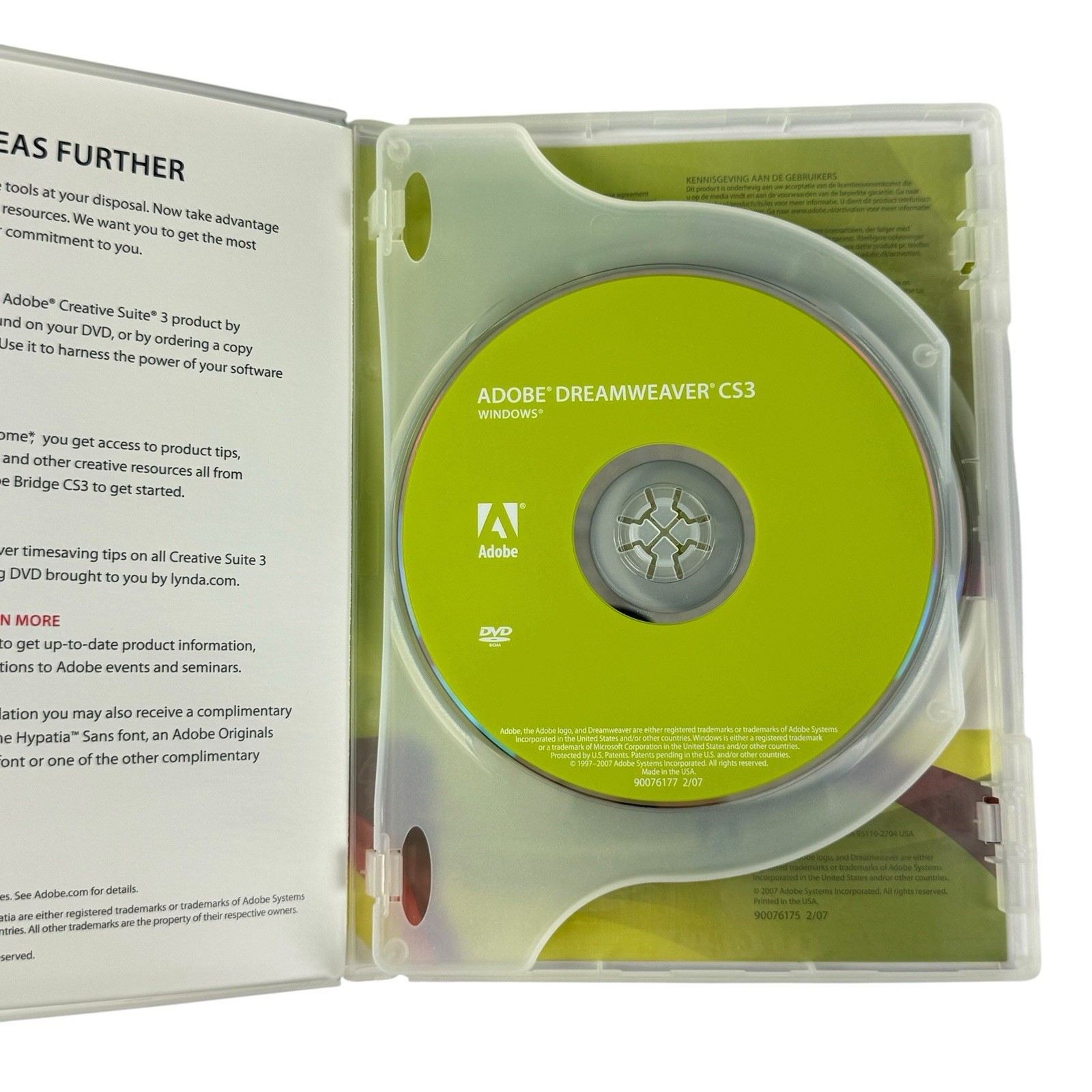 Adobe Dreamweaver CS3 Complete Software w/ Product Key + Training DVDs
