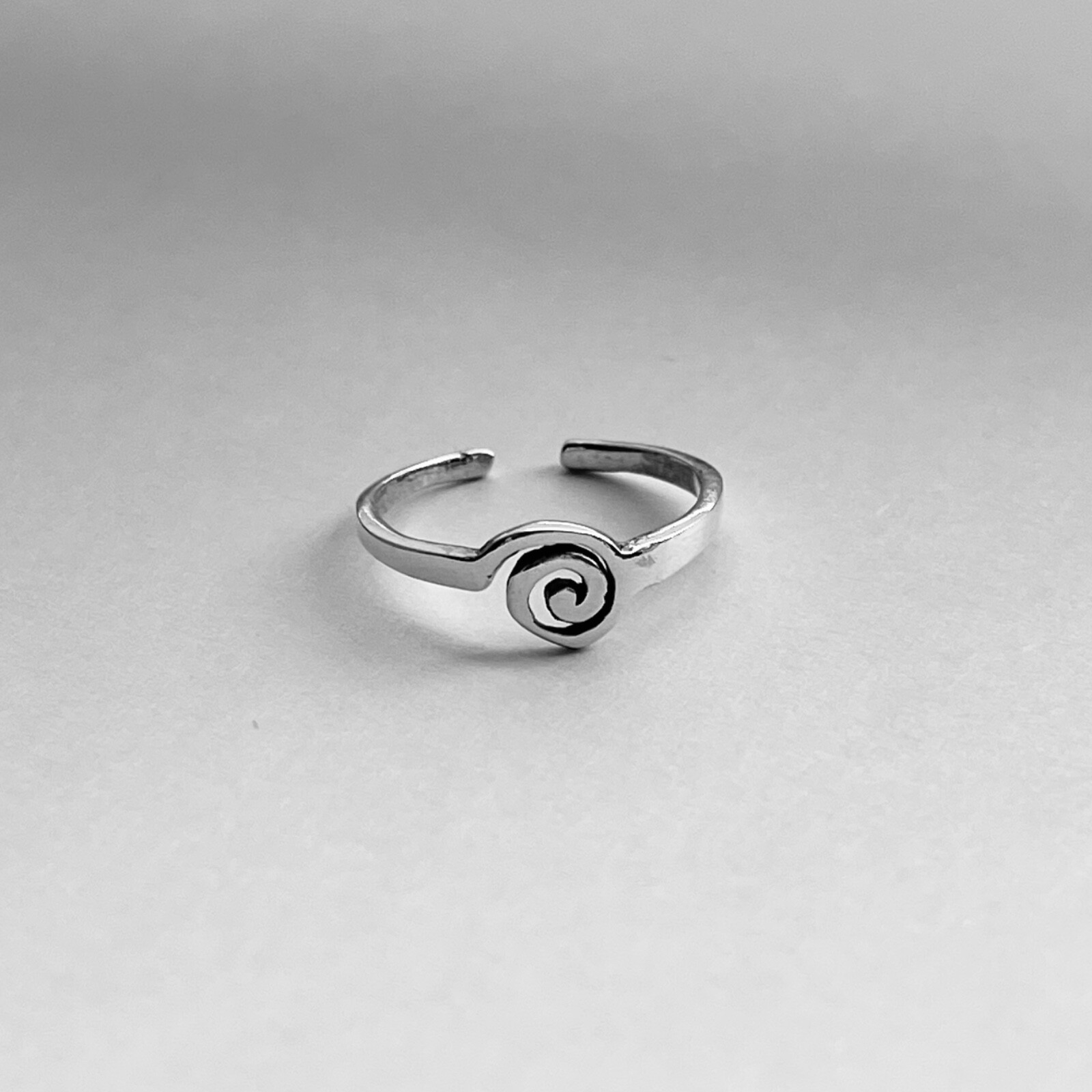 Sterling Silver Swirl Toe Ring, Silver Ring, Spiral Ring, Boho Ring