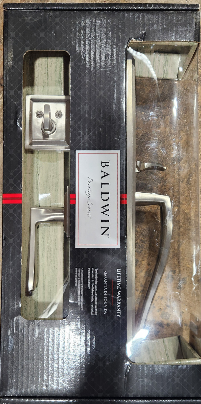 Baldwin Torrey Pines Satin Nickel Entry Door Handleset 180TPEXTOL15SLB
