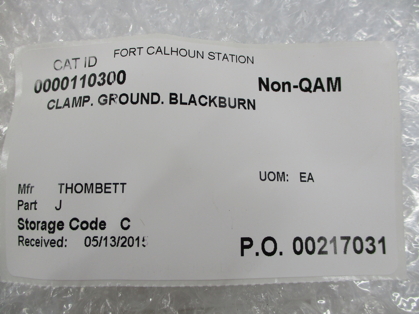THOMAS & BETTS J 0000110300 GROUND CLAMP NSNP