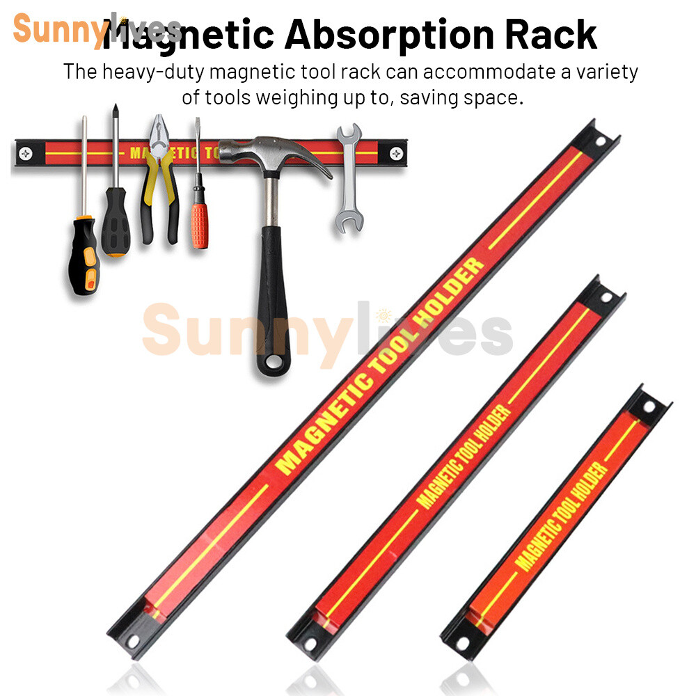 Magnetic Tool Rack Wrench Spanner Screwdriver Organizer Storage Holder 8" 12"18"