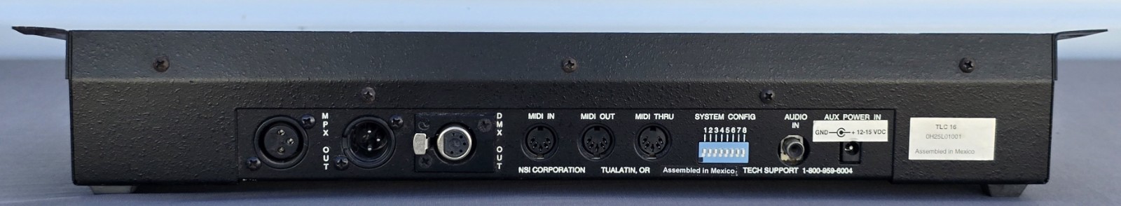 NSI TLC 16 Touch DMX Lighting Controller Powers On Untested [Parts / Repair]