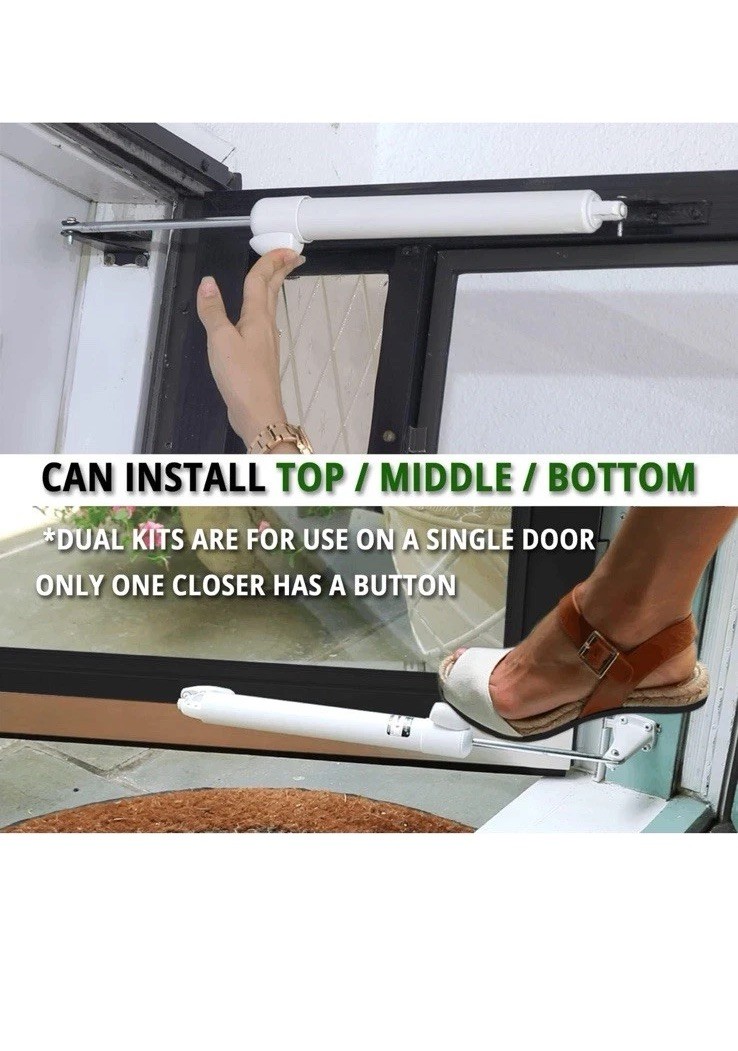Touch 'n Hold Smooth - Dual Door Closer System - Heavy Duty - for (Medium and He