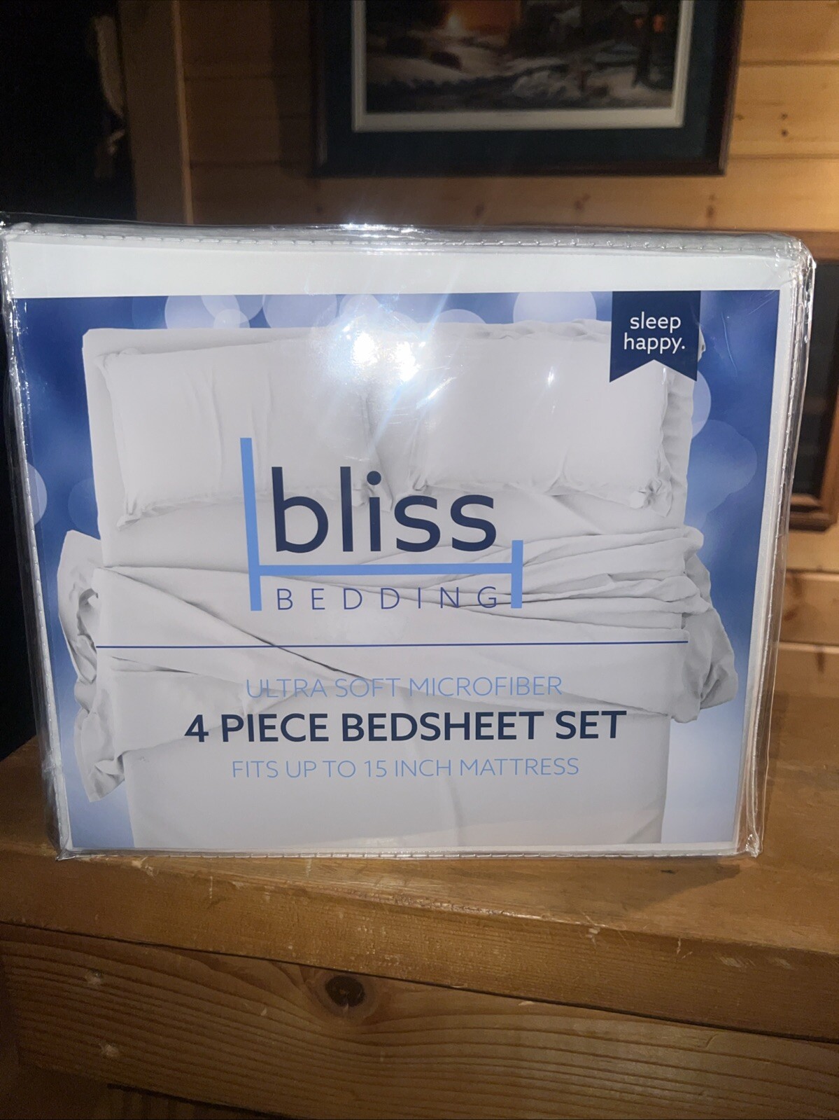 Bliss Bedding 4 Piece Sheet Set Queen Size - NEW In Original Packaging, White