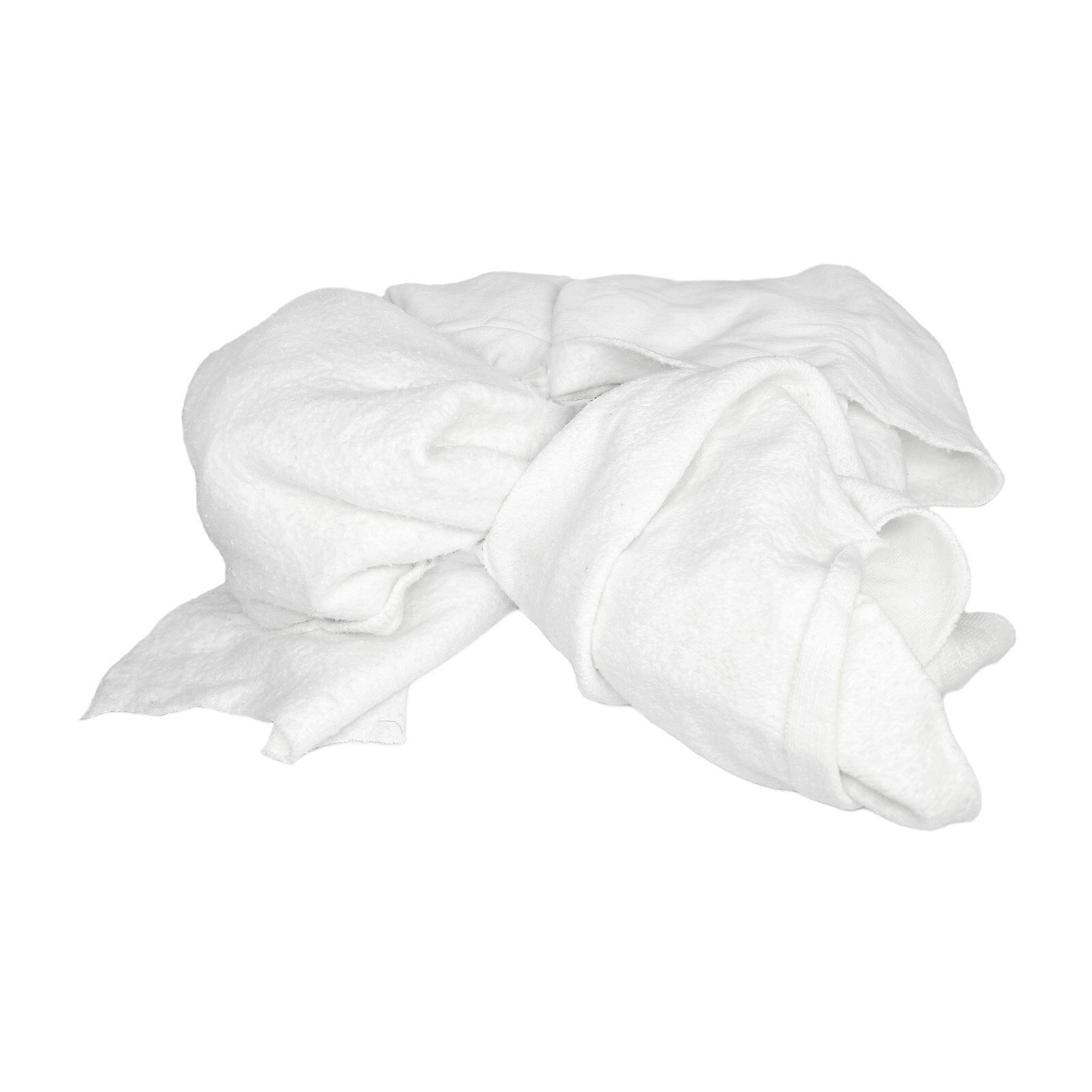 White Fleece 100% cotton Cleaning Rags - 50 lbs. box - Multipurpose Cleaning
