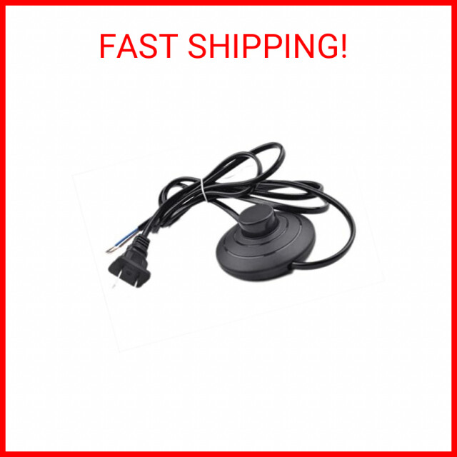Foot Pedal Push Switch Inline Lamp Light On-off Control Footswitch with Wire Plu