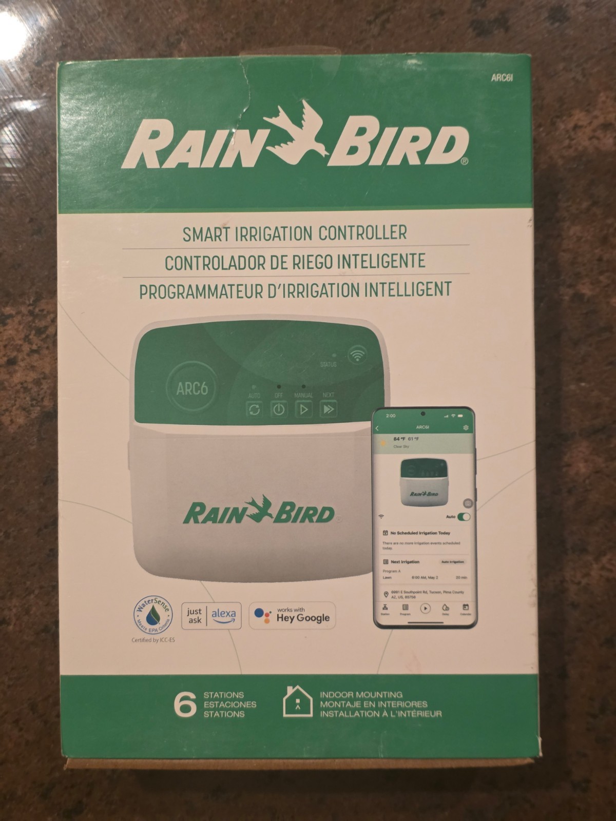 Rain Bird ARC6 6-Zone App Based Residential Smart Irrigation Controller