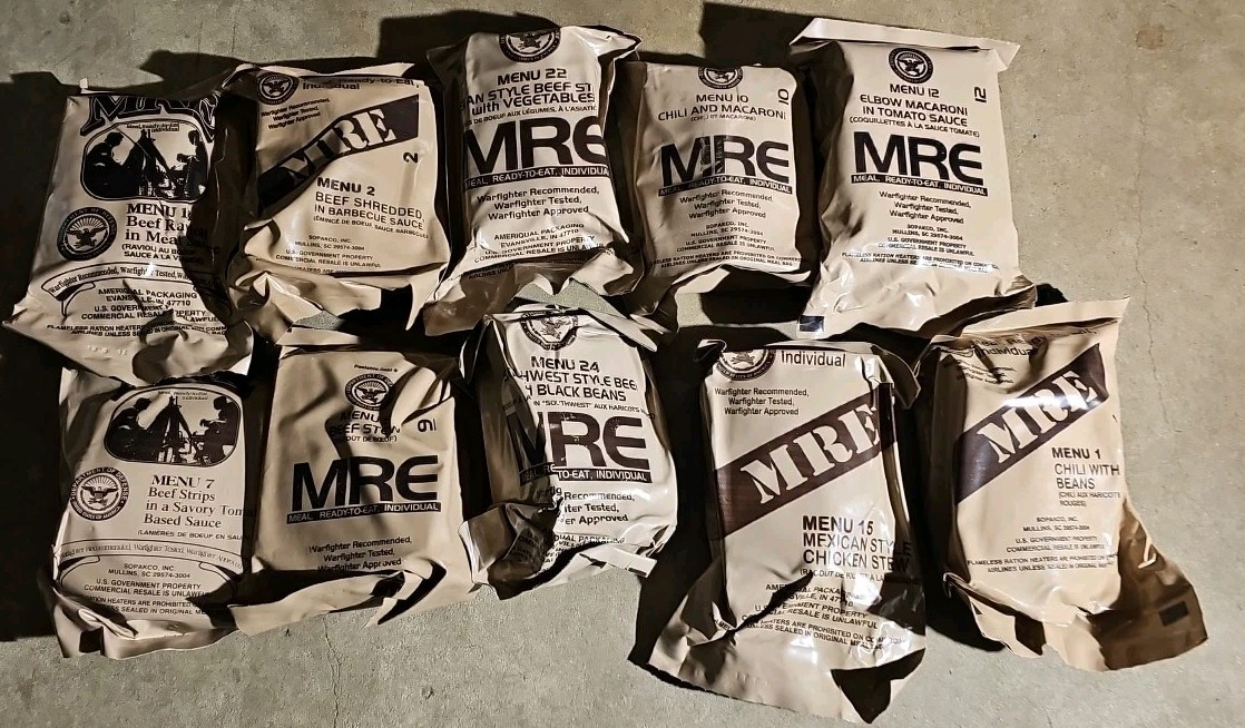 Sealed MRE Meal Ready To Eat Lot of 10  Meals Packs Survival Prepper Food USGI
