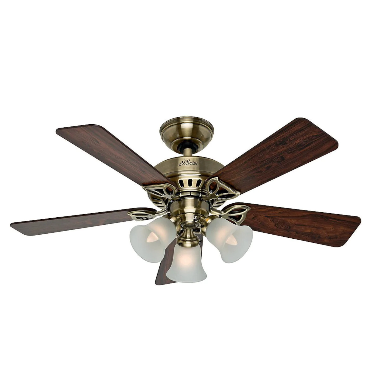 Ceiling fan Light with Pull chains Beacon Hill Brass Small Fan with Lights 42"