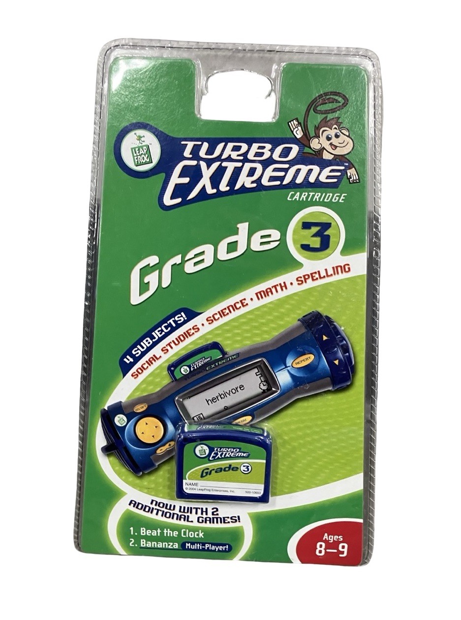 LeapFrog Turbo Extreme 3rd Grade Cartridge Social-Studies Science Math Spelling