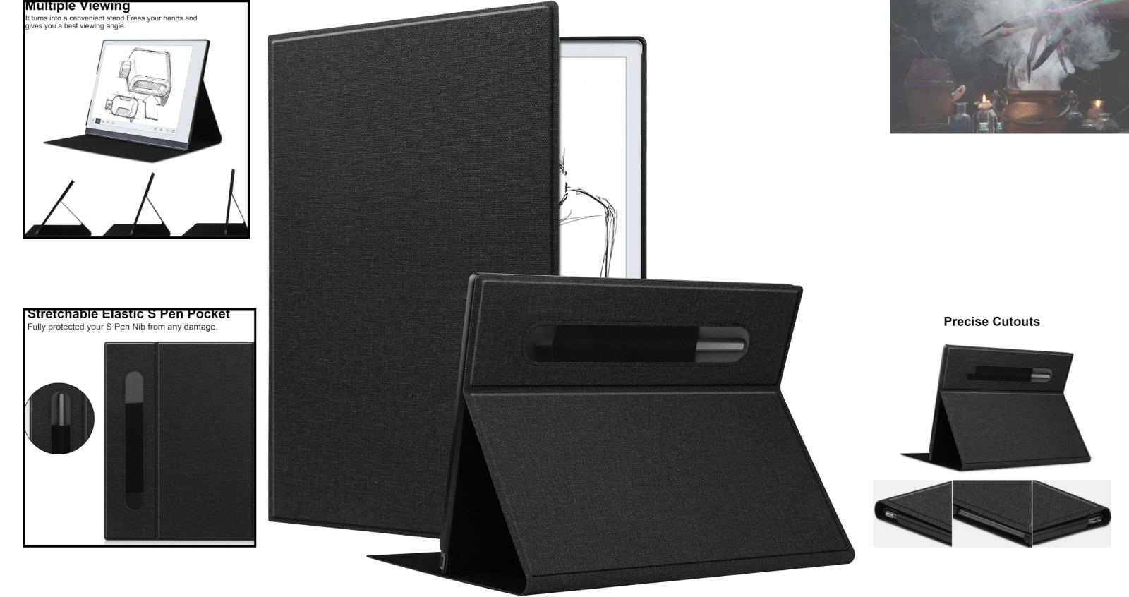 Lightweight Hard Shell Protective Cover for Remarkable 2 Tablet 10.3" - Black