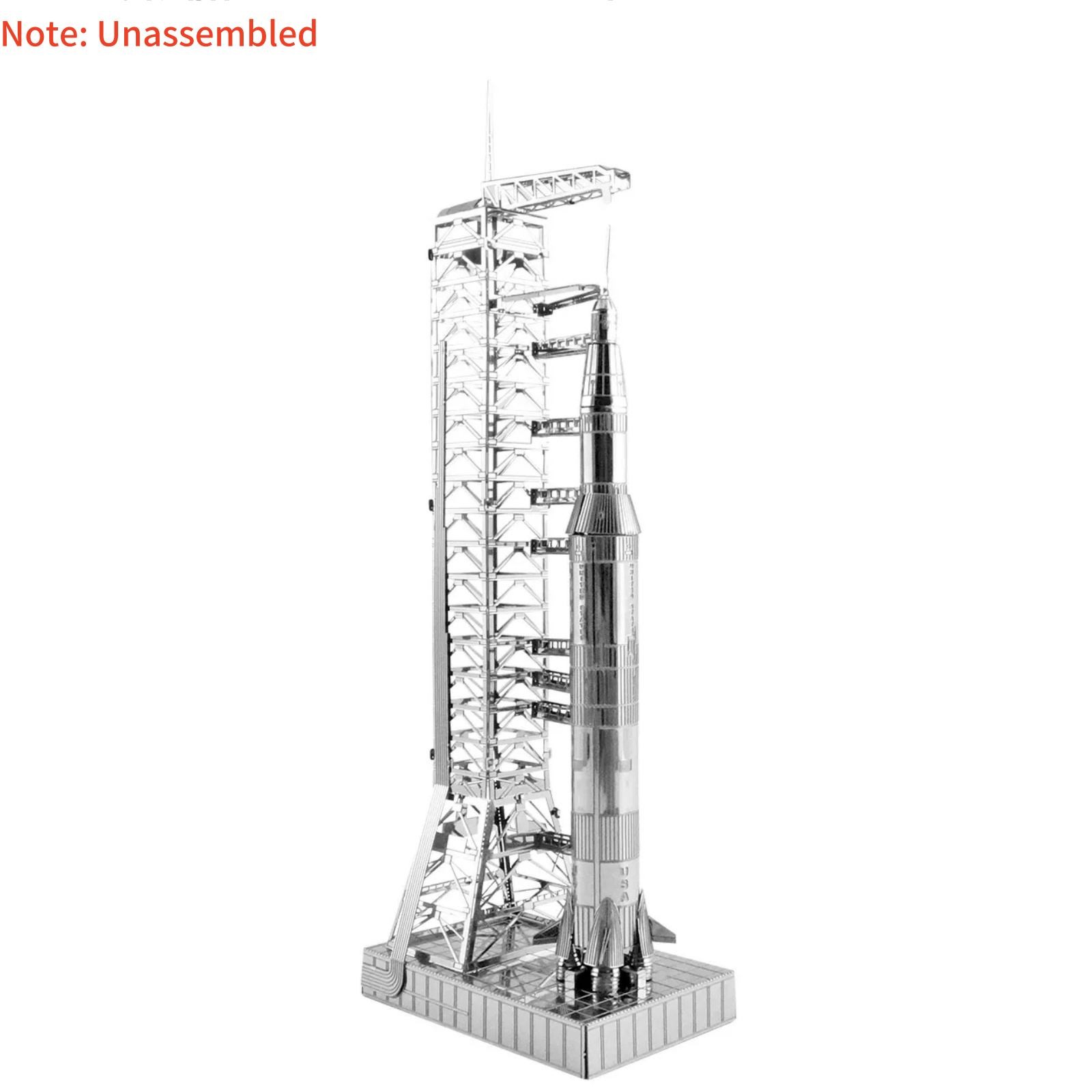 15cm DIY Metal 1/770 Scale USA Apollo 11 Saturn V  Unassembled Model Toy Gift
