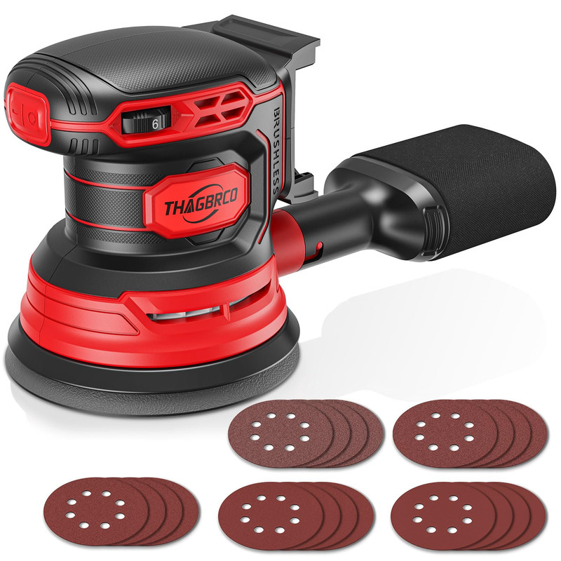 Thagbrco Cordless Orbital Sander Compatible For Milwaukee 18V Electric Orbit