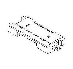 5Pcs 54548-1071  FFC & FPC Connectors 0.5 FPC ZIF Hsg Assy ssy 10Ckt EmbsTp Pkg
