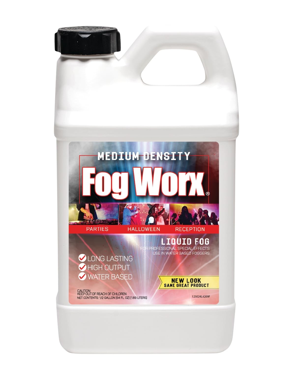 FogWorx Fog Juice - 1 Half Gallon of Premium Fog Fluid (64oz) - Medium Densit...