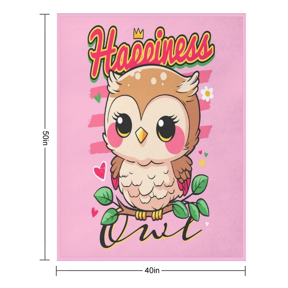 40 x 50 INCHES Illustrations Graphics Front Print Flannel Throw Blanket 6344-17