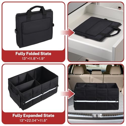 Car Trunk Organizer, A Foldable Car Trunk Storage Organizer Designed For All