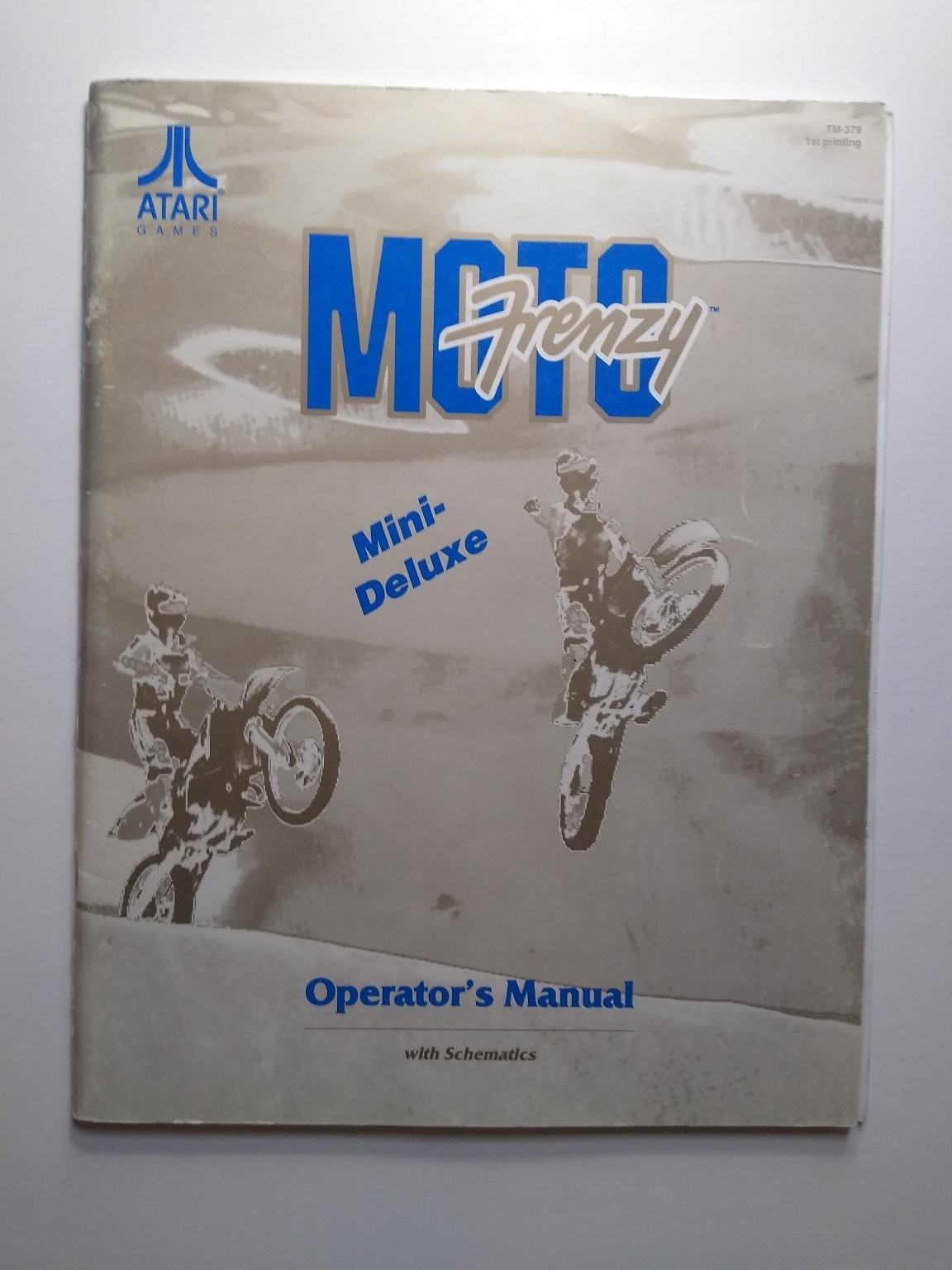 Atari Games Moto Frenzy Mini-Deluxe Arcade Operator's Manual & Supplement