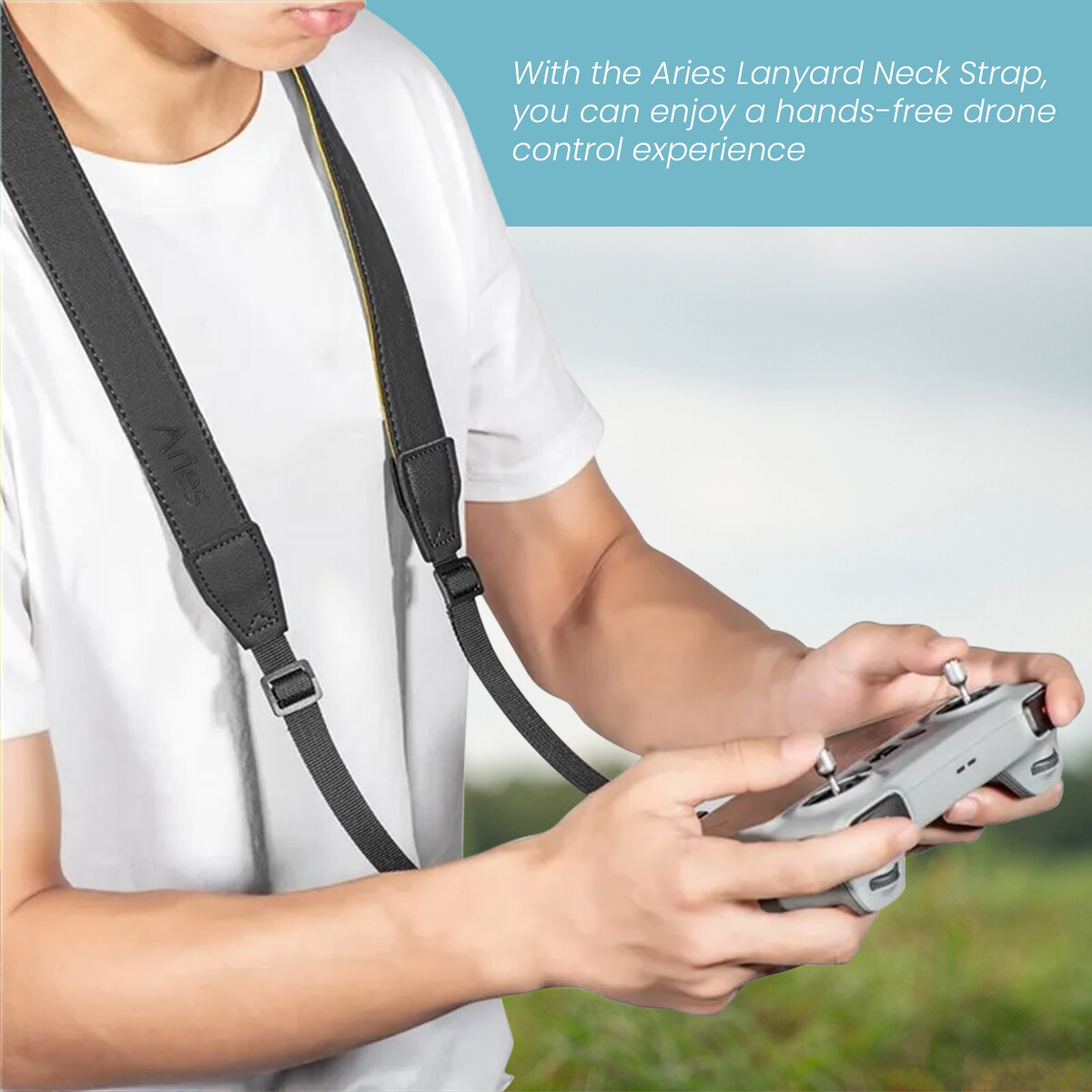 Aries Lanyard Neck Strap for DJI RC2, RC and RC Pro Controller #AR-RCNS-B