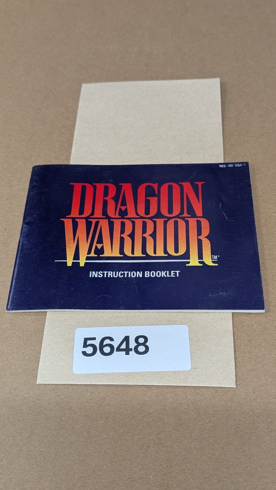 Dragon Warrior  - Nintendo NES- Manual Only **NO GAME!