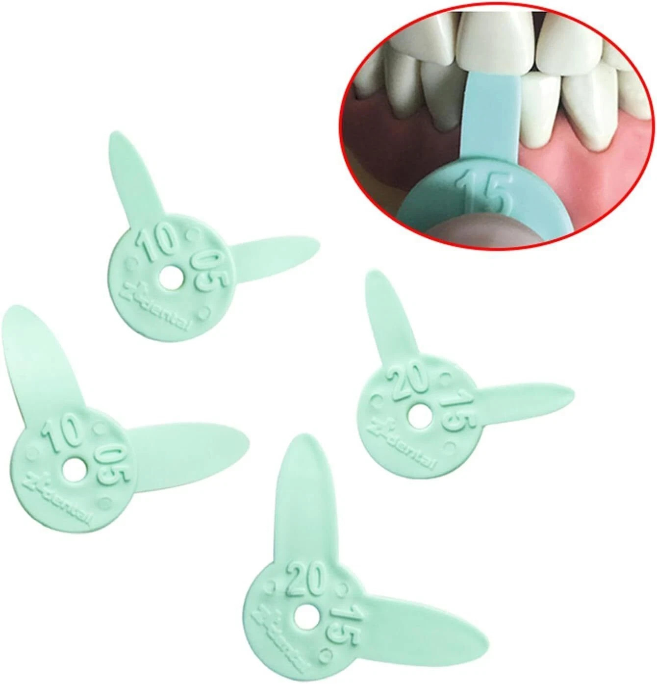 4 Pcs/Box Dental Interdental Fleximeter Interproximal Space Measurement Ruler