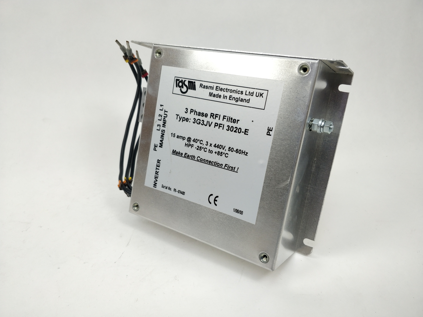 Rasmi Electronics Ltd 3G3JV PFI 3020-E 3-Phase RFI Filter