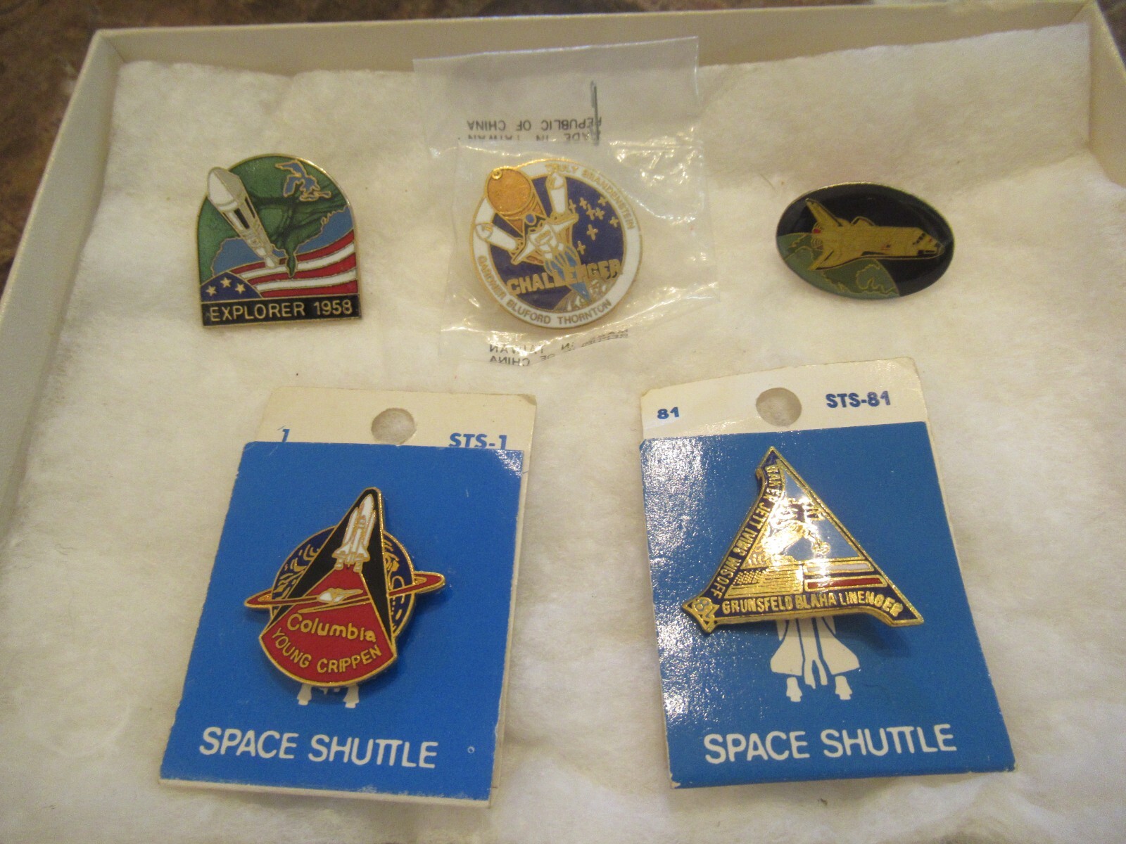 NASA PIN lot of 5 Vintage Space Shuttle Program COLUMBIA CHALLENGER EXPLORER