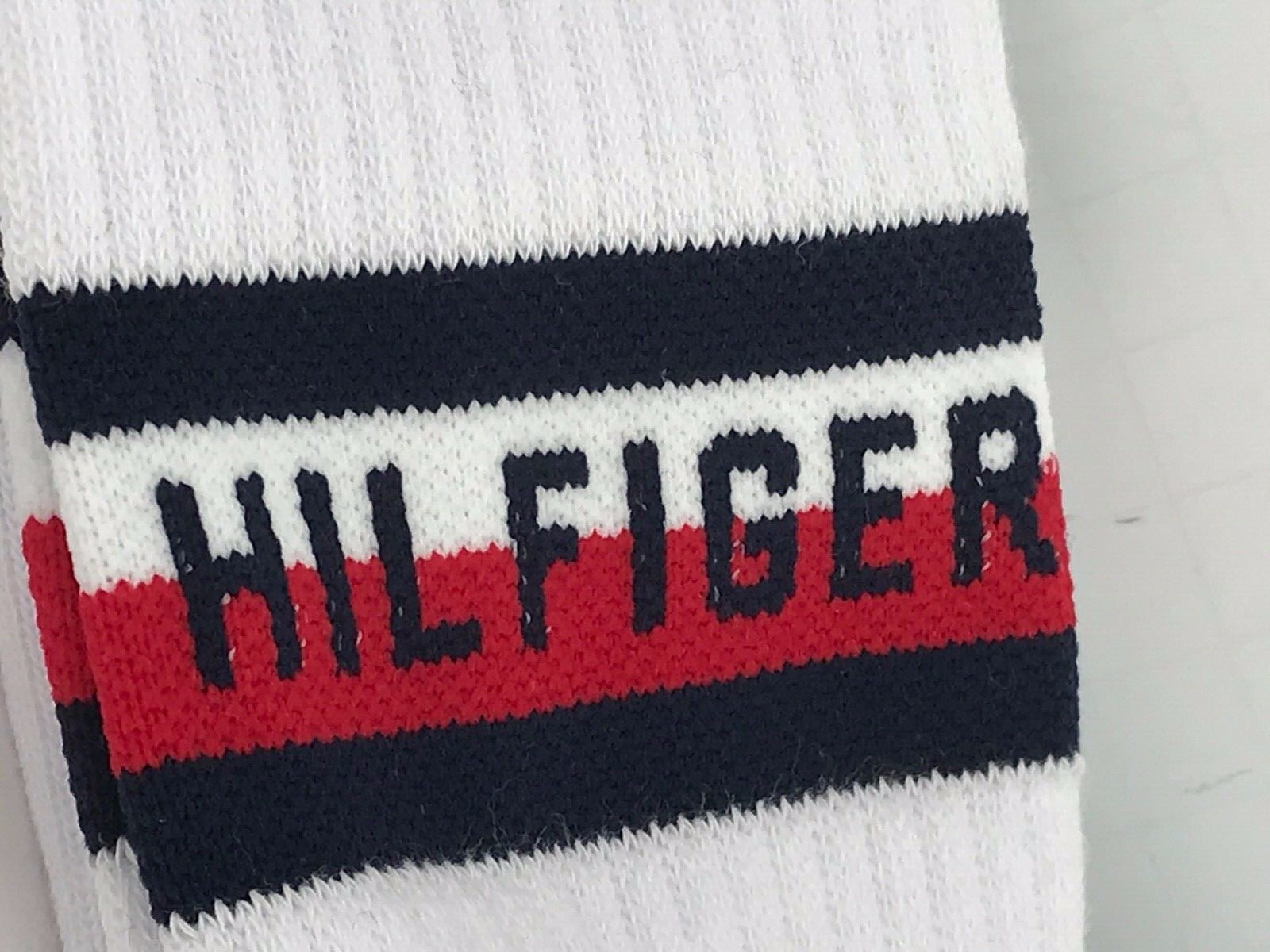 Men's Tommy Hilfiger White 77% Cotton Crew Socks, 1 Pair, $14 MSRP 🎾⛳️🎒