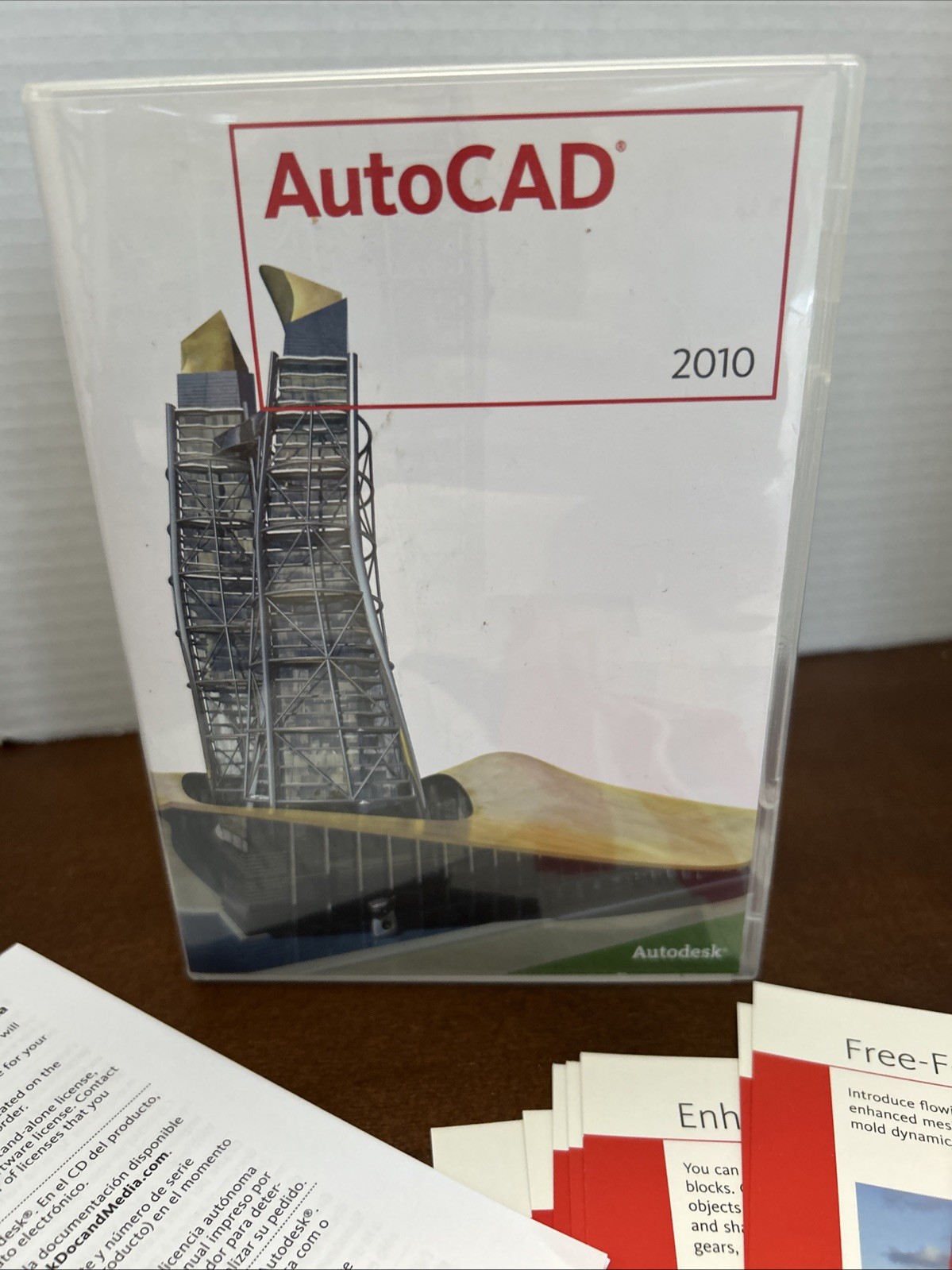 AutoCAD 2010 Software By Autodesk With Serial Number & Reference Cards